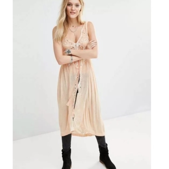 Free People Riptide Maxi Sleeveless Blouse Cutwork - Picture 3 of 11